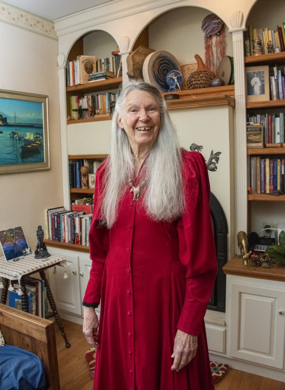 Beebe Frazer is on hand to welcome guests and talk about her heirlooms and historical home.